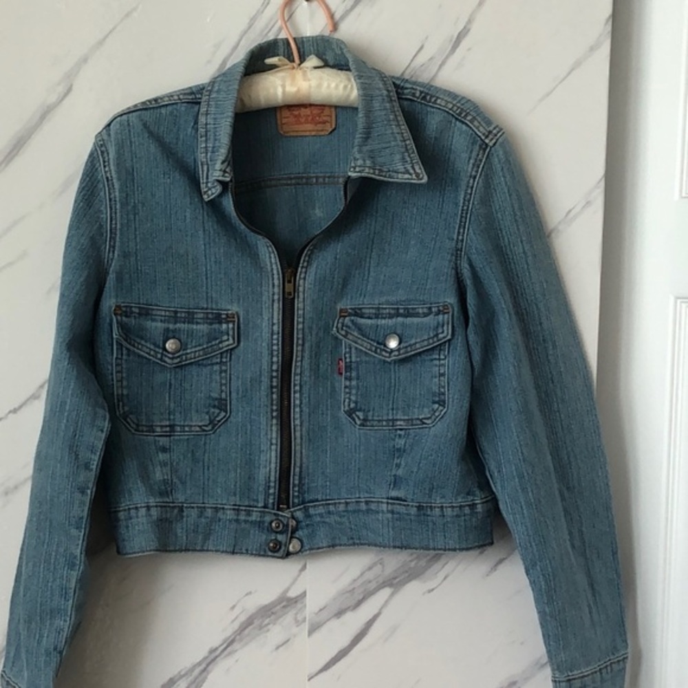 Levi’s vintage Full zip  jean jacket size L pre-owned |052|